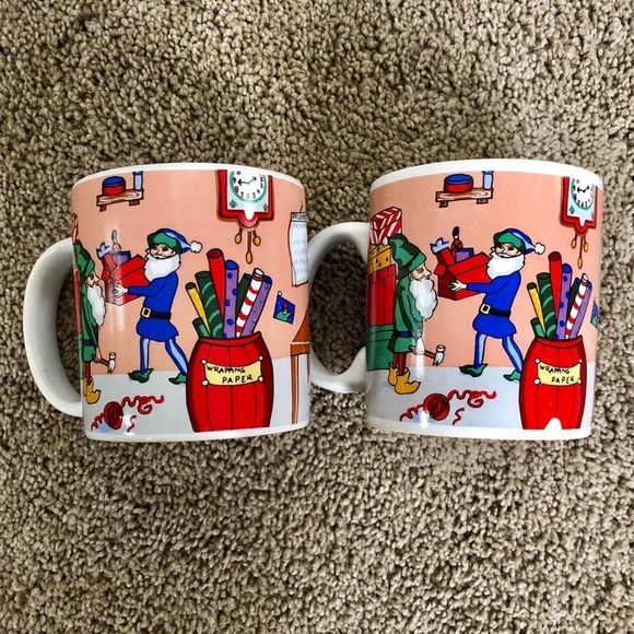 Sue Zipkin Holiday Wrapping Paper Coffee Mug Set. - Picture 8 of 10
